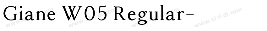 Giane W05 Regular字体转换